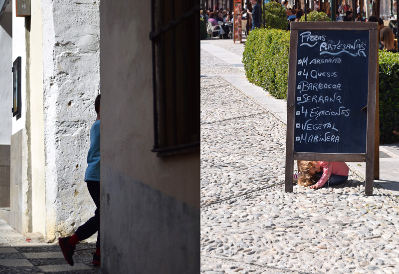 Image of things to do in Granada Spain for kids including exploring the Albaicin and enjoying the child friendly plazas