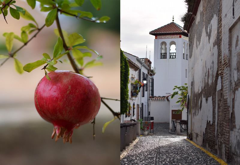 Iconic image of a Granada which means pomegranate and the white washed Albaicin