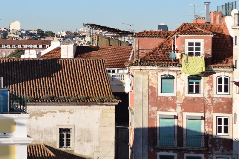 Terracotta rooftops of Lisbon Portugal