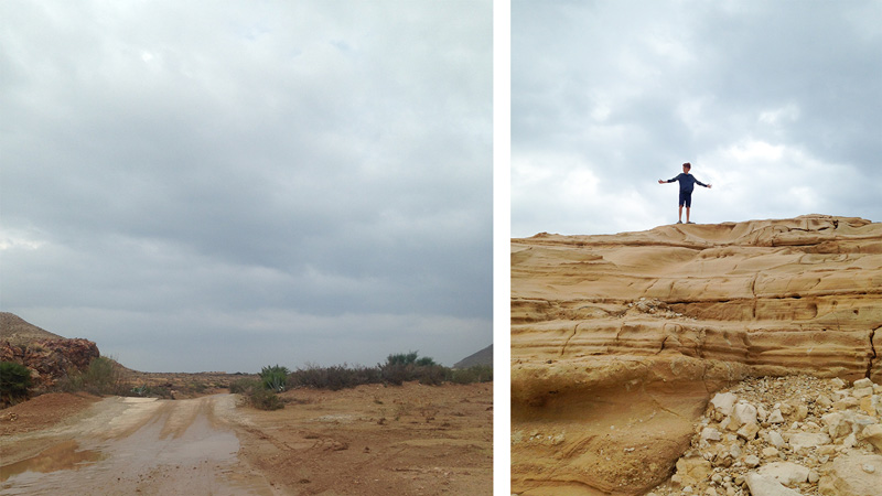 Travel photos of a teenager exploring the desert coastline of Cabo de Gata Spain