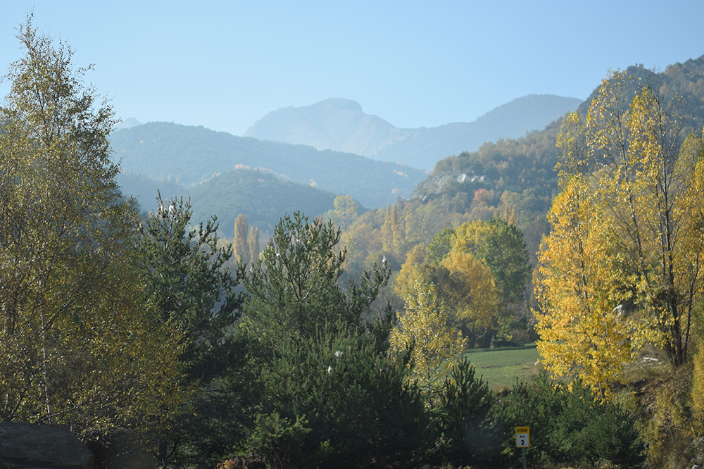 Photo of the Pyrenees in autumn in a village near Espot, Spain.