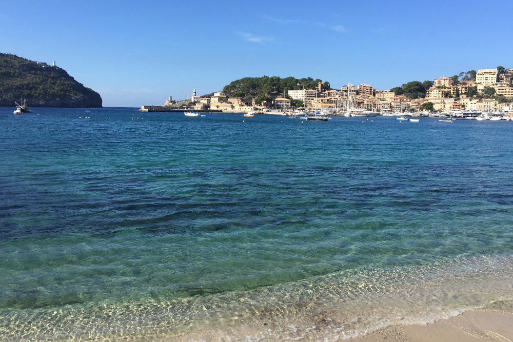 A Photo of a beautiful harbor with boats on the island of Mallorca, Spain